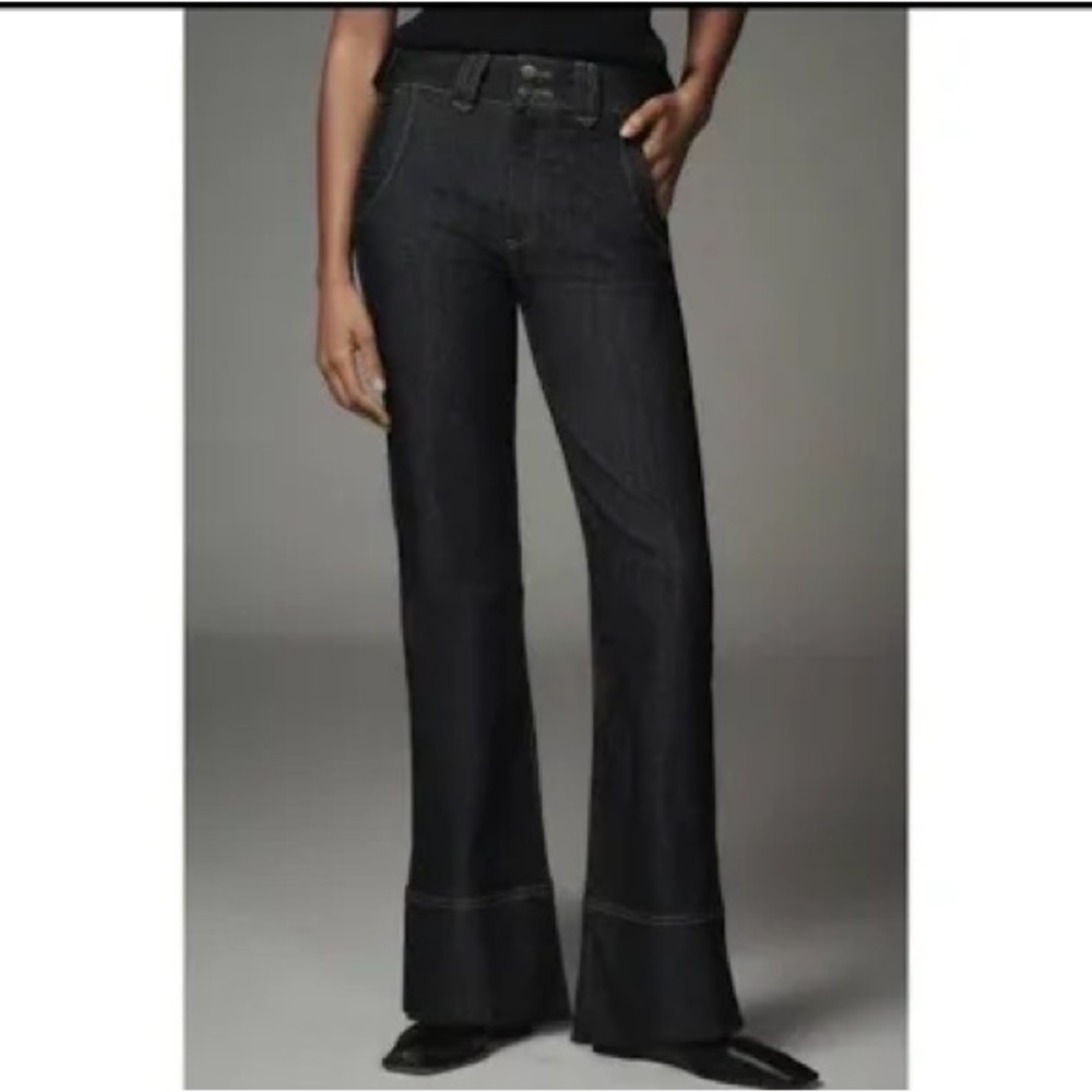 Pilcro Dark Blue Flare Jeans